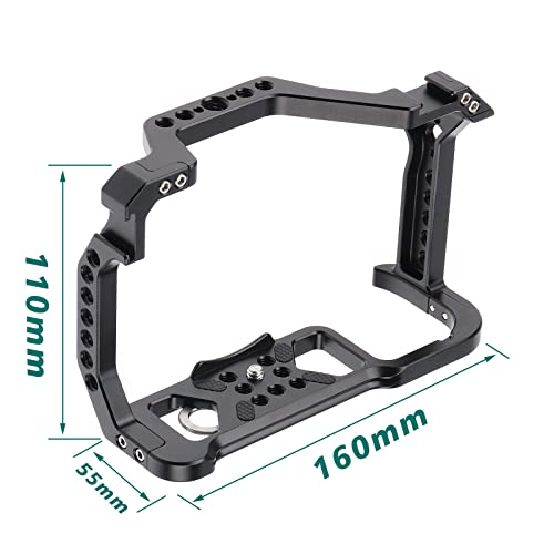 CNC Aluminum DSLR Camera Cage Extension Frame Cold Shoe for Canon R5 R6 R5C DSLR Camera