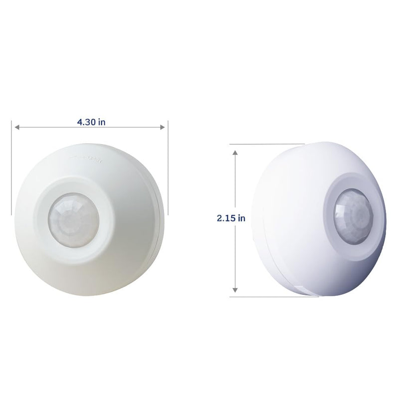 [Australia - AusPower] - Leviton PIR Ceiling Mount Occupancy Sensor, 120-277V, 1000W, 570SF Field-of-View, ODC0S-I1W, White 1 Pack Switching Relay 