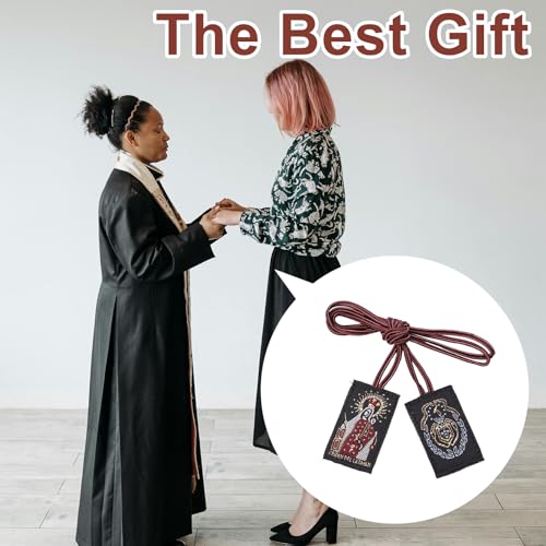 Escapularios Catolicos,3 Pack Escapulario de la Virgen del Carmen,Handmade Brown Scapular of Our Lady of Mount Carmel,Scapulars Catholic Regalos Católicos Para Mujer
