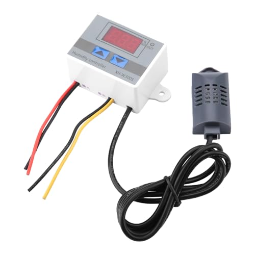 Hilitand digital humidity controller with LED display, button settings, and 12V hygrometer for greenhouse use