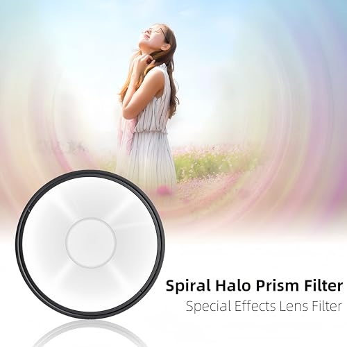 GREEN.L 82mm Spiral Halo Camera Lens Filter Halo Swirl Filter