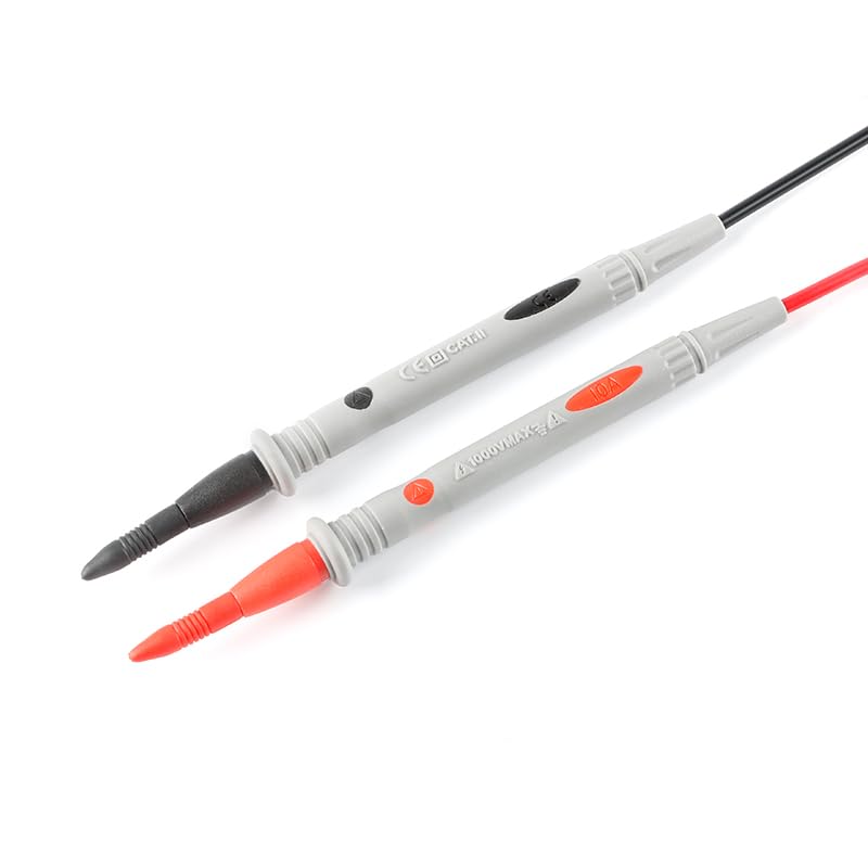 [Australia - AusPower] - 6Pcs Digital Multi Meter Test Probes Leads - Clamp Tester & Needle Point Probes for Multimeter Electronic Test Leads 