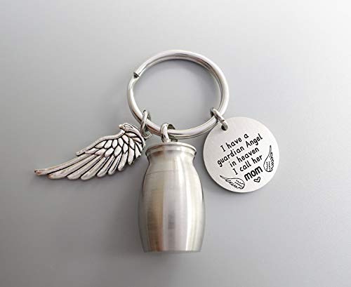 Mom Memorial Keychain Loss of Mother Sympathy Gift in Memory of Mom Small Cremation Urn Keepsakes for Ashes for Mom