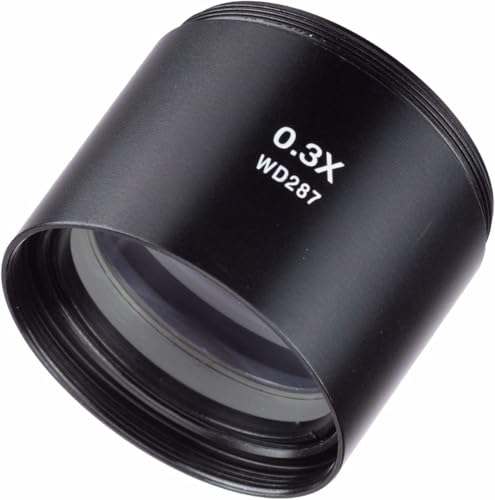 AmScope ZM03 0.3X Barlow Lens for ZM-Series Stereo Microscope Heads, 48mm