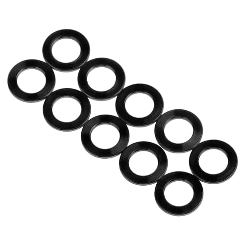 Wanyifa black titanium M4 flat washer, Grade 5, pack of 10