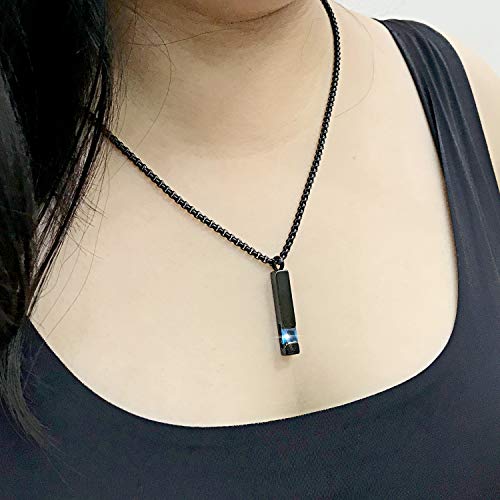 Birthstone Cuboid Locket Urn Necklaces for Ashes Cremation Jewellery Urns for Human Ashes Memorial Urn Keepsake Pendant April