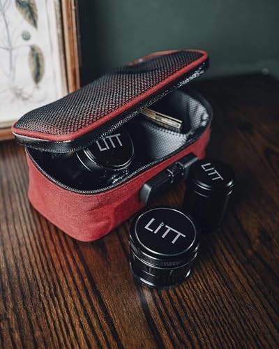 LITT 4 Piece Classic Grinder - Aluminium Grinder with Curved Teeth, Magnetic Top Lid, Kief Pollen Collector, Sharp Grinding Teeth Metal Herb & Spice Grinder, Lifestyle and Travel Accessories