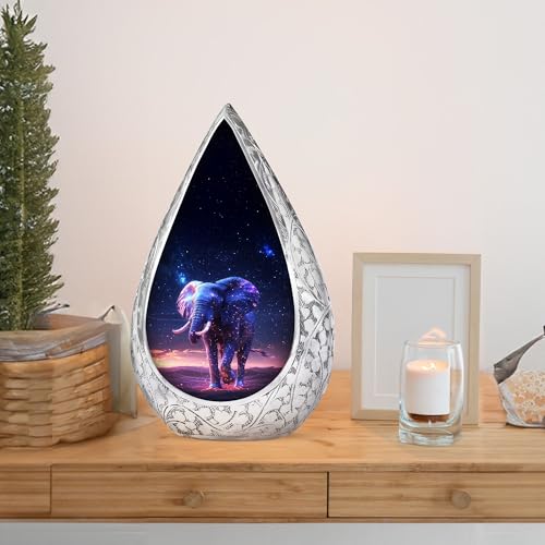 Elephant Urns for Adult Humans - Blue Urn for Ashes for Women Small 3 Inch Elephant-4