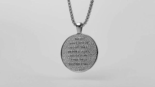 Saint George Necklace, Dragon Slayer Catholic Medal Pendant Silver