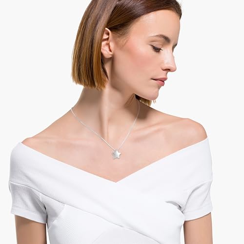 Small Star Charm Cremation Urn Pendant Ashes Memorial Necklace for Woman Free Filling Kits Include Silver