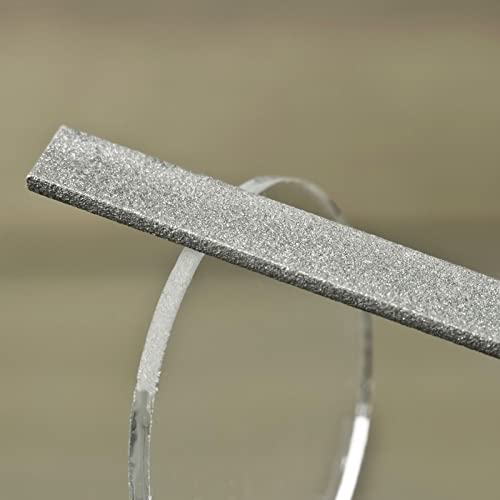 HARFINGTON 12-inch 80-grit diamond-coated round file with plastic handle for metal, glass, wood and stone work