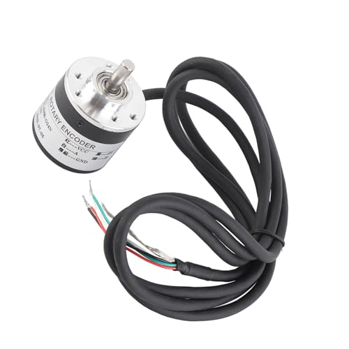 5-24V 600P R Incremental Rotation Encoder Sensor,Automation Equipment Encoder with AB 2‑Phases and Shaft 6mm for Measuring the Rotational Rate, Angle and Acceleration of the Object