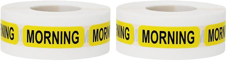 Morning Medical Medical Healthcare Labels 0.5 x 1.5 Inches in Size, 500 Labels on a Roll (Pack of 2) 0.5 x 1.5" Rectangle (Pack of 2)