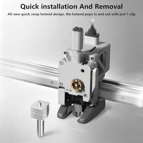 2PCS Upgrade A1 Mini/A1/A2L Hotend, 0.4mm Stainless Steel Nozzle Integrated Structure Hotend All-Metal Quick Swap Hot End Print Head Replacement Part for Bambu Lab A1/A1 mini/A2L 3D Printer 2