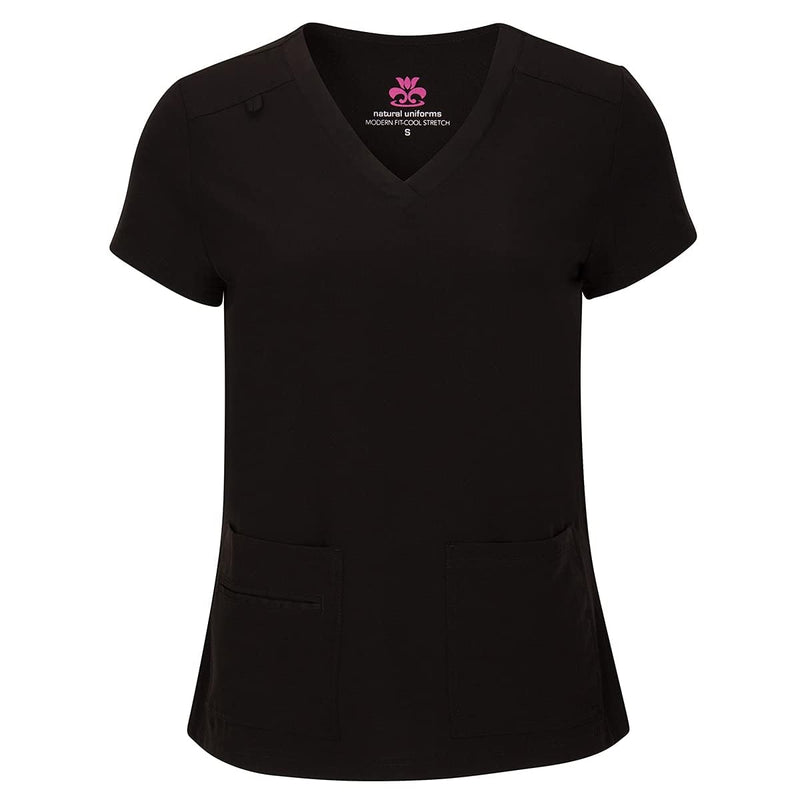 [Australia - AusPower] - M&M SCRUBS Women's Breathable Cool Stretch Fabric Scrub Top and cargo Pant Set Black XX-Large 