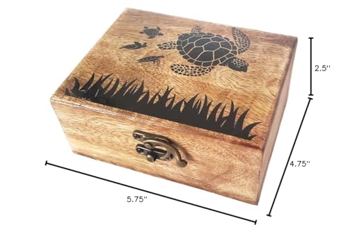 RK Collections Sea Turtle Lovers Jewelry Trinket Keepsake Box. Home Decor, Gifts for Beach and Nautical Lovers