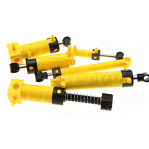 Habow 19Pcs Pneumatic-Technic-Parts Kit Compatible with Mainstream building block brand, Cylinders-Air-Pump Pressure Rod Switch Piston Hose Technic Linear Actuator MOC-Replacement-Parts.