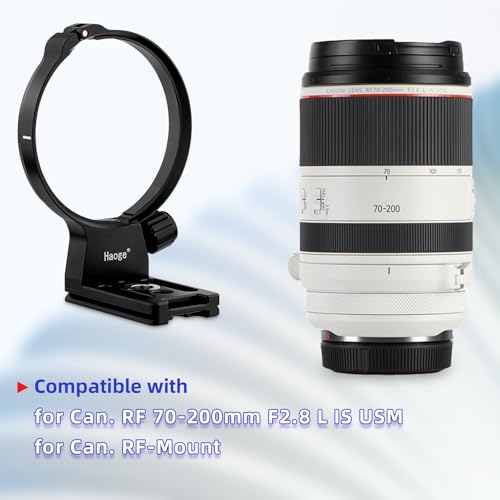 Haoge LMR-R720 Lens Collar Tripod Mount Ring for Canon RF 70-200mm F2.8 L is USM Lens RF70200 Stand Base Canon RF-Mount Built-in Arca Type Quick Release Plate