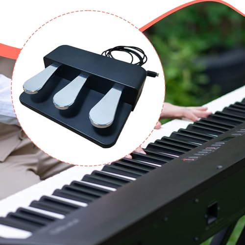 3 Pedal Board Soft Sostenuto Sustain Pedal Spare Part Portable Replacement for MIDI Controllers Digital Pianos Keyboards