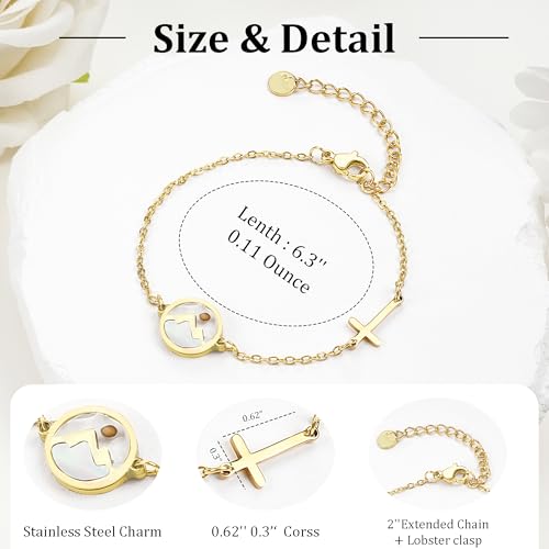 Sereney Mustard Seed Bracelet Baptism Confirmation Bracelet for Women
