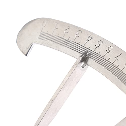 [Australia - AusPower] - Stainless Steel Inside Calipers Gauge Measuring Caliper 0-10mm Rubber Sheet for Diamonds Jewelry Stones Measure Tools A (for metal) 