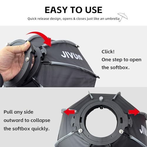 23.6"/60cm Octagonal Softbox, Quick Release Bowens Mount with Grid 23.6 in