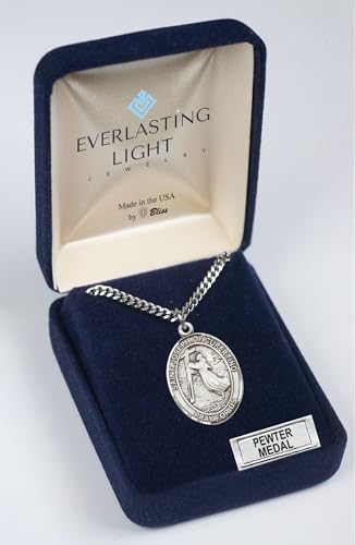 Saint Joseph of Cupertino Medal Necklace - Patron of Pilots & Air Force 24.0 Inches No Clasp (Endless) Chain