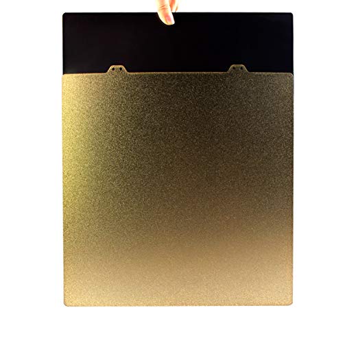 Toaiot 3D Printer CR-10/10S/Pro Magnetic Build Base Plate 310X310 mm/12.2x12.2 inch Flex Magnetic Plate B Side with Adhesive for Double Sided Coad PEI Steel Spring Sheet