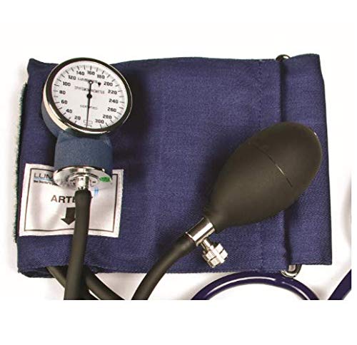 [Australia - AusPower] - Lumiscope Stethoscope and Blood Pressure Cuff Set - Includes Aneroid Sphygmomanometer, Manual BP Monitor, Stethoscope, and Carrying Case -Adult Cuff, 100-021 