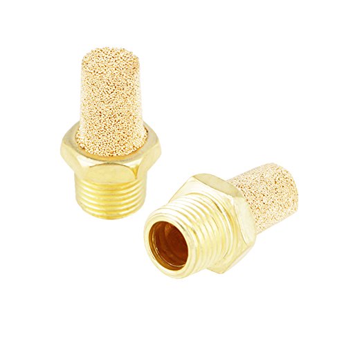 25 Pieces/Set Solenoid Valve Pneumatic Silencer Filter Silencer G1/8 Male Thread Pneumatic Air Outlet Noise Filter