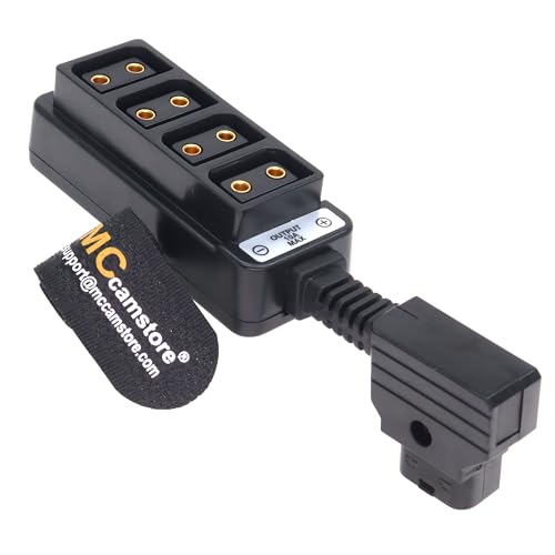 Ultrashort Dtap Splitter, P-tap Splitter Cable, D-tap to 4ports P-tap D-tap Splitter Cable for Cinema Camera Power, Dtap Power Tap Receptacle Ultrashort