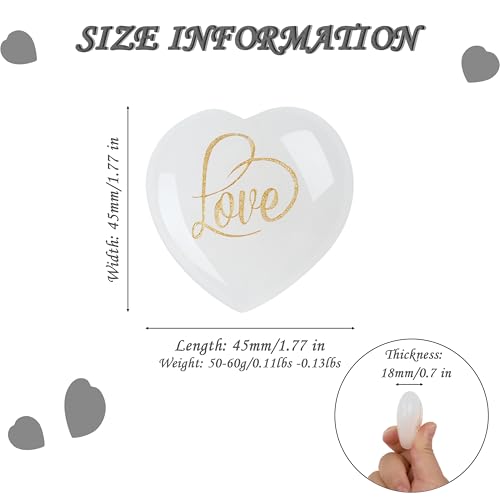 ZHIYUXI 45mm Clear Quartz Crystals Engraved Heart Stone Quartz Crystal G# Clear Quartz