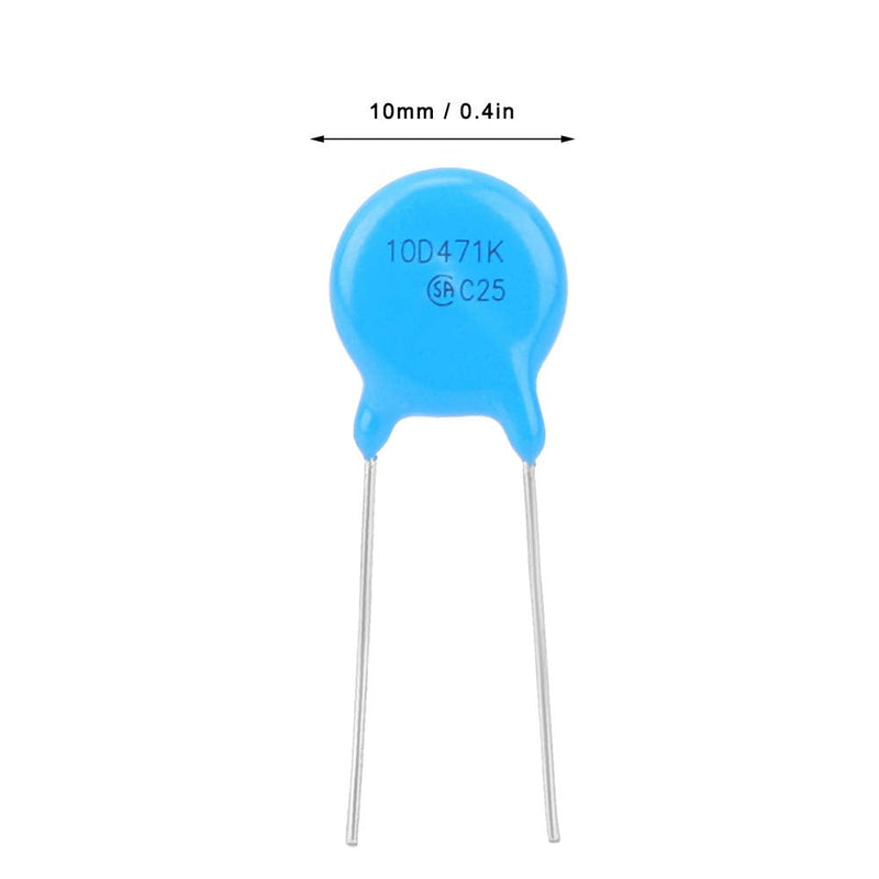 Varistors 10D471K 10K471 10K471 10mm Diameter 470V Pack of 50