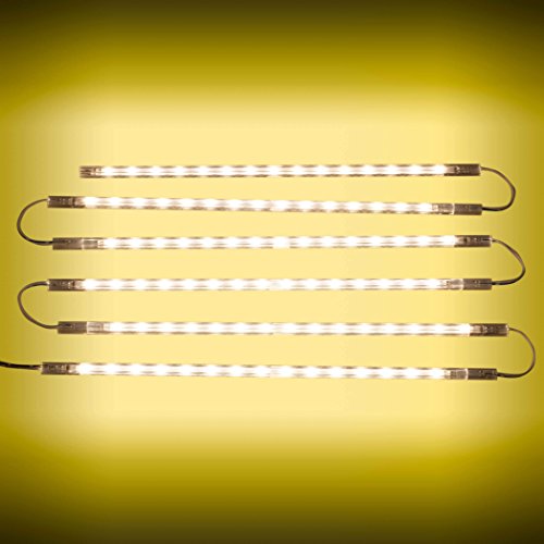 Sebson® 12 V LED Strip, Warm White, Under-Unit Light, 30 cm Kitchen Light Strip with Plug and Switch, 8.8 x 6.7 x 300 mm | Flat under-unit light cabinet - warm white 2W 190lm - light strip with power supply, switch and connection cables - 9x7x300mm