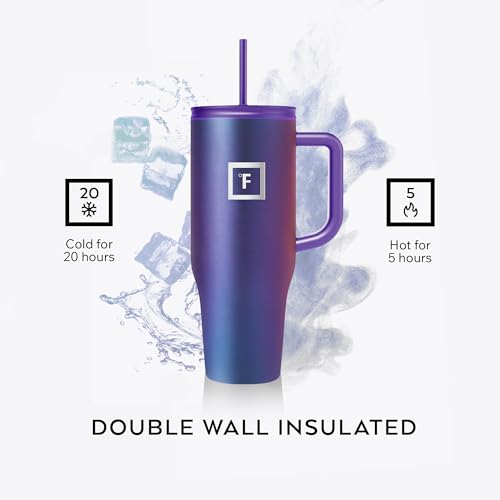 IRON °FLASK 40 oz Co-Pilot Insulated Travel Mug Cosmetic Pink 40 Ounces
