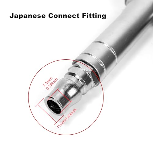 1/4" Zinic Alloy Air Blow Gun with Portable Hook 13bar/187psi JP Connect Fitting for Cleaning Dust,Industrial,Electronic,Car,Home