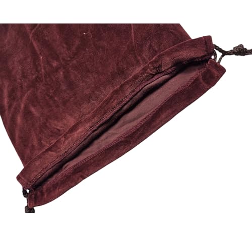 Burgundy Velvet Cremains Bag – X-Large (13” x 15”) – Designed for USE INSIDE THE URN – Includes Resealable Plastic Bag for Secure Containment of Ashes. Burgundy