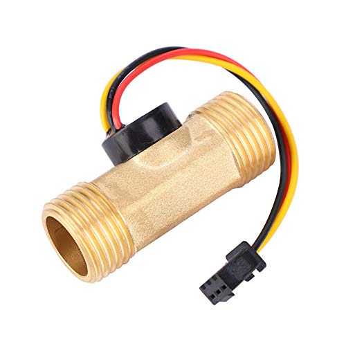 Garosa G1/2 Inch Water Flow Hall Effect Sensor Switch 52 mm Long External Thread Water Liquid Flow Meter Fluid Meter Liquid Water Meter 1-30L/min