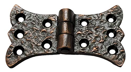 Adonai Hardware Aeneus Heavy Duty Antique Cast Iron Vintage Cabinet Butterfly Hinges (2 Pack, Oil Rubbed Bronze) for Barn Doors, Cupboards, Wooden Jewelry Box, Furniture, Treasure Chest and Trunks 3.5 Inch x 2 Pack