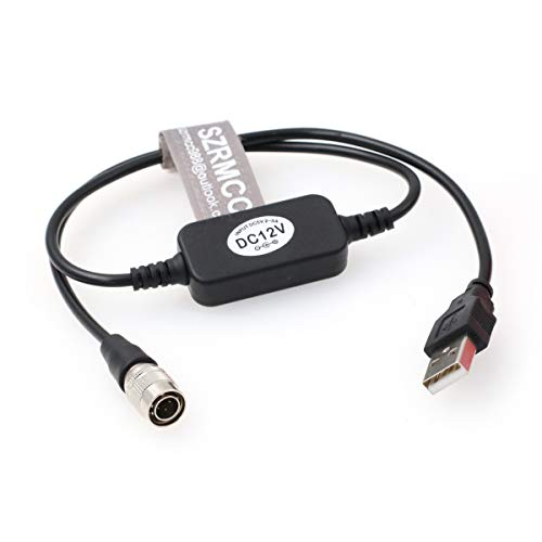 SZRMCC Hirose 4 Pin to USB 5V 2A with Boost 12V USB Cable for Sound Devices 688 644 633 Zoom F4 F8 Zaxcom boost 12v cable 60cm