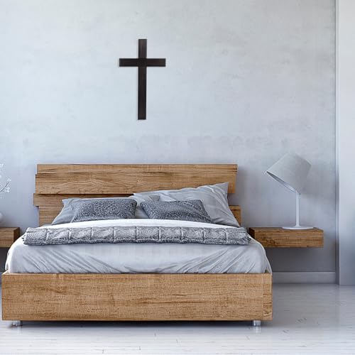 BESPORTBLE 2pcs Wooden Cross Wall Decor for Home, Weddings, Parties, Christian Religious Meditation, Spiritual Wall Cross for Churches and Prayer Rooms, Black 2