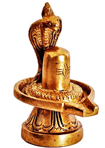 Purpledip Brass Shivaling, Unversal Symbol of Lord Siva: Statue for Home, Car or Office (11390)