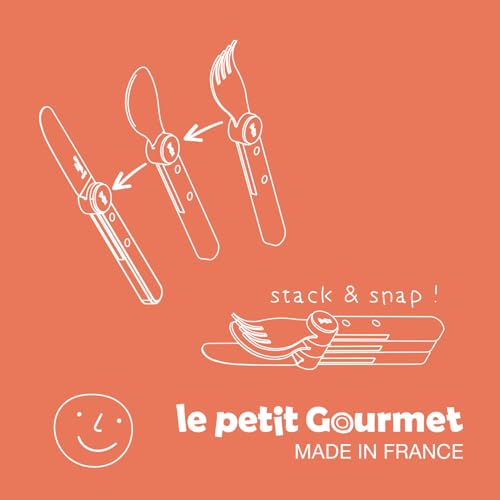 Opinel Le Petit Gourmet 3 Piece Children’s Cutlery Set (Coral) Coral