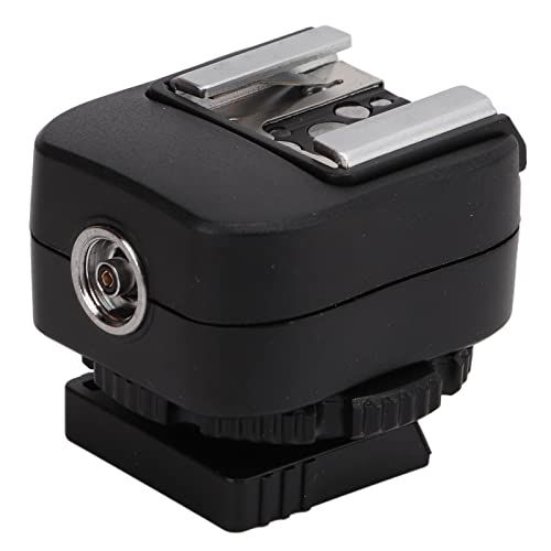 Hot Shoe Adapter, with Extra PC Sync Connection Port, Hotshoe Adapter, for A73 A9 Series Camera to for Flash