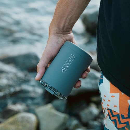 BrüMate Hopsulator Duo 2-in-1 Can Cooler Insulated for Cans + 100% Leak Proof Tumbler with Lid | Can Insulated for Hard Seltzer, Beer, Soda and Energy Drinks Nightfall Blue-V1