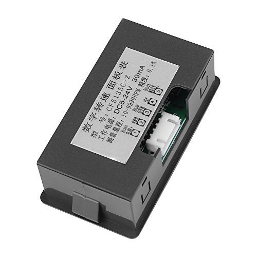 [Australia - AusPower] - Tachometer Digital 4 Digital LED Display Digital Speedometer RPM Speed Meter Panel Inductive Hall Sensor NPN Proximity Switch (Red) red 