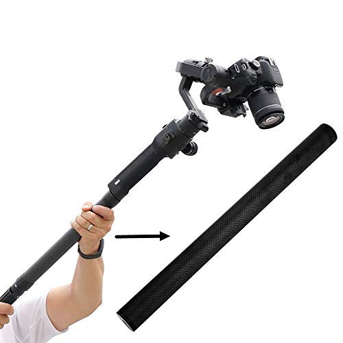 Stabilizer Extension Rod, Carbon Fiber Extension Pole with 1/4 Inch Thread Mount for Ronin S, for Ronin SC, for OSMO Mobile 3, for Crane 2 V2, etc.