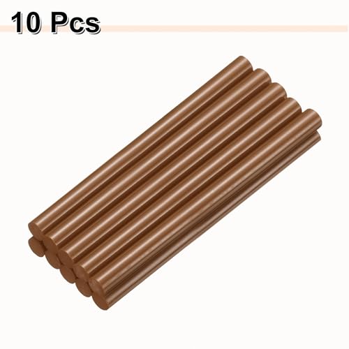HARFINGTON 10-piece brown EVA mini hot glue sticks, 5.91-inch long and 0.43-inch diameterartunut