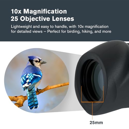 Celestron Nature 10x25 Monocular for Hiking and Wildlife Viewing Monocular 10 x 25