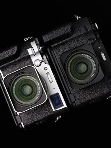 Haoge LH-X200S Square Metal Lens Hood with 49mm Ultra Slim MC UV for Fuji x100v x100f x100t Camera